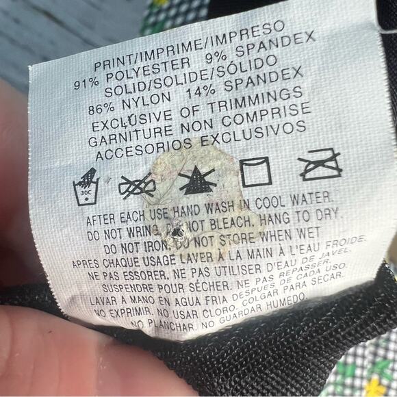 Vintage It Figures Slender Thighs Swim Dress Plus Size 20 Swimsuit Yellow Floral - Picture 8 of 9